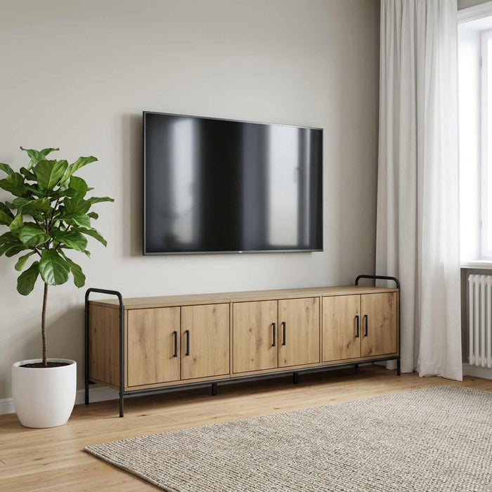Cabinet TV 146 x 33 x 50 cm Stejar Artizanal Lemn prelucrat WALTI