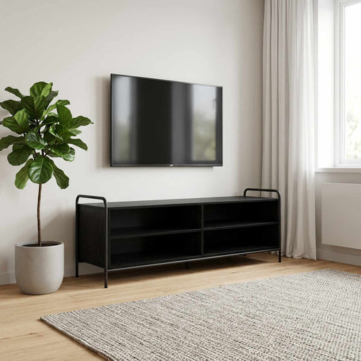 Cabinet TV 140 x 39,5 x 50 cm Stejar Negru Lemn prelucrat - WALTI WALTI