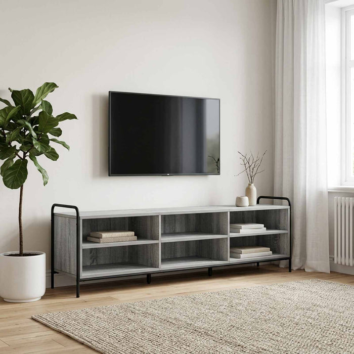 Cabinet TV 140 x 39,5 x 50 cm Sonoma gri Lemn prelucrat WALTI