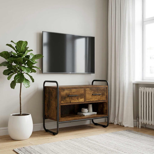 Cabinet TV 60 x 30 x 50 cm Stejar fumuriu Lemn prelucrat - WALTI WALTI