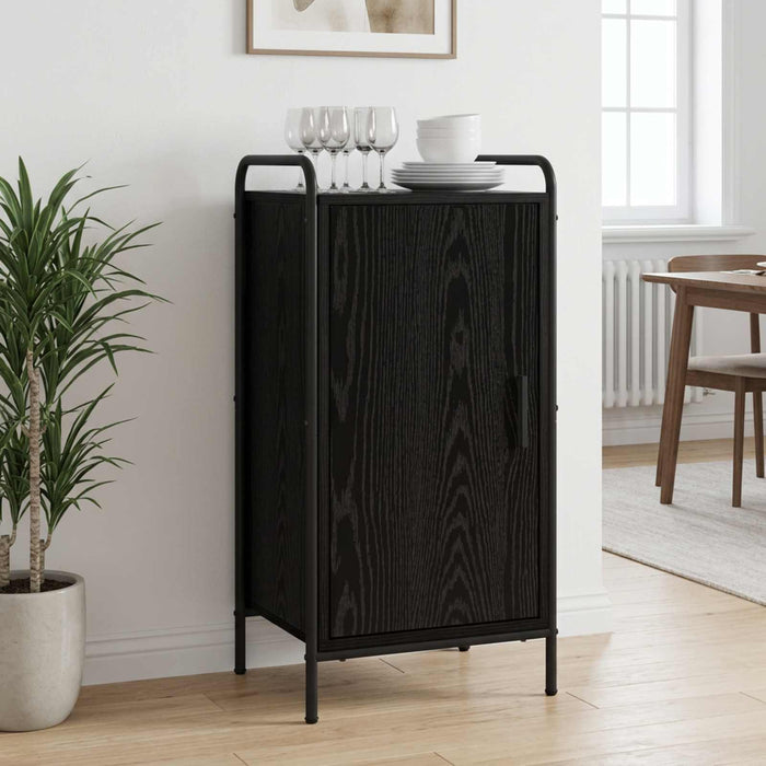 Bufet Stejar Negru 97 x 33 x 81 cm Lemn prelucrat WALTI