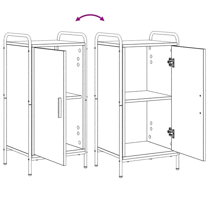 Bufet Stejar fumuriu 97 x 33 x 81 cm Lemn prelucrat WALTI