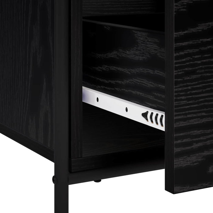 Bufet Stejar Negru 97 x 33 x 81 cm Lemn prelucrat WALTI