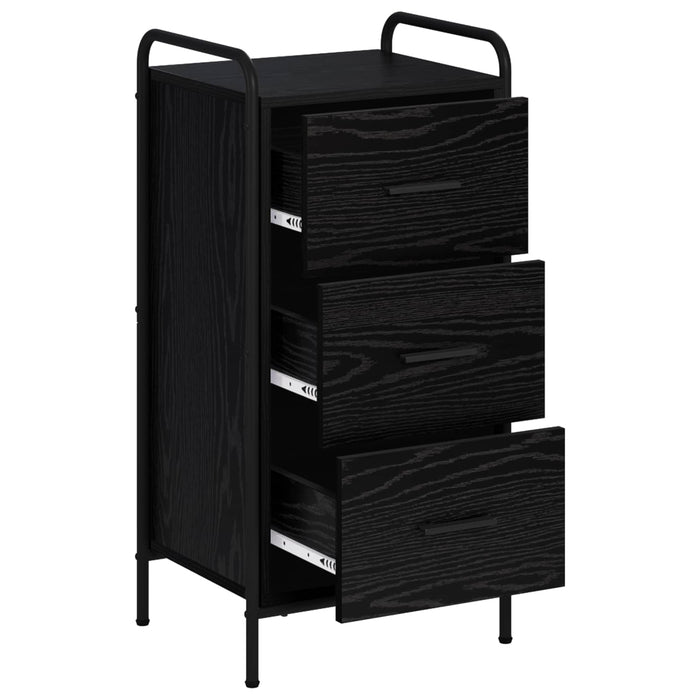 Bufet Stejar Negru 97 x 33 x 81 cm Lemn prelucrat WALTI
