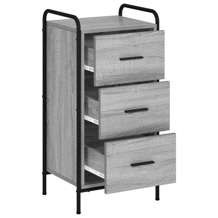 Bufet Sonoma gri 97 x 33 x 81 cm Lemn prelucrat WALTI
