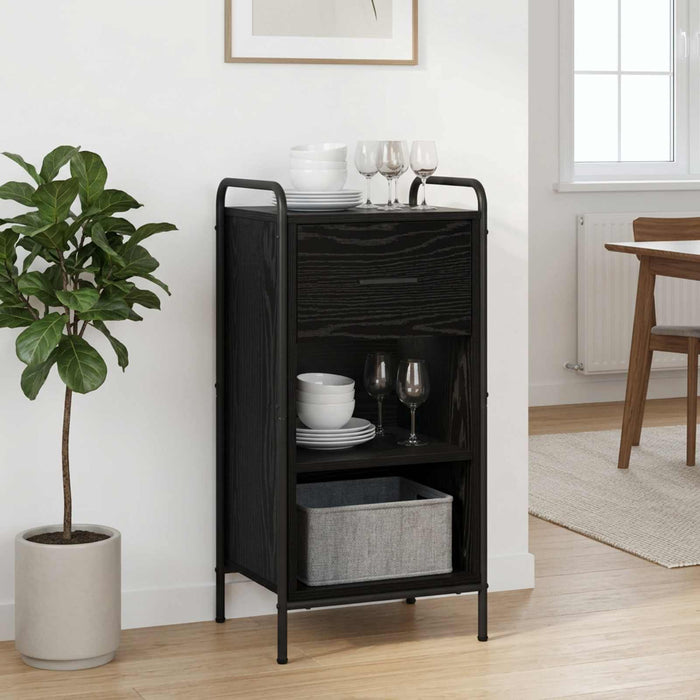 Bufet Stejar Negru 97 x 33 x 81 cm Lemn prelucrat WALTI