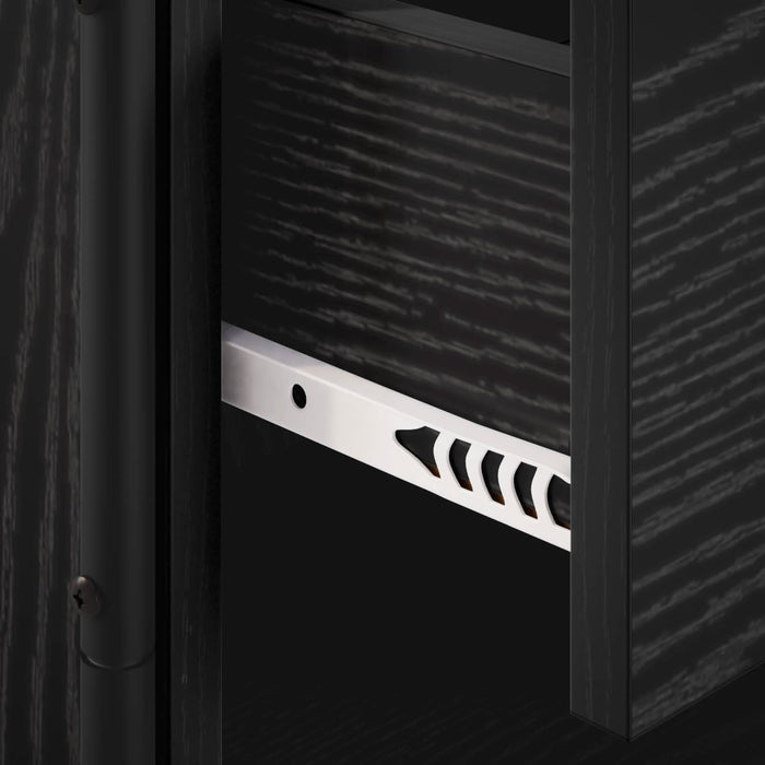 Bufet Stejar Negru 97 x 33 x 81 cm Lemn prelucrat - WALTI WALTI
