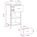 Bufet Stejar Negru 97 x 33 x 81 cm Lemn prelucrat - WALTI WALTI