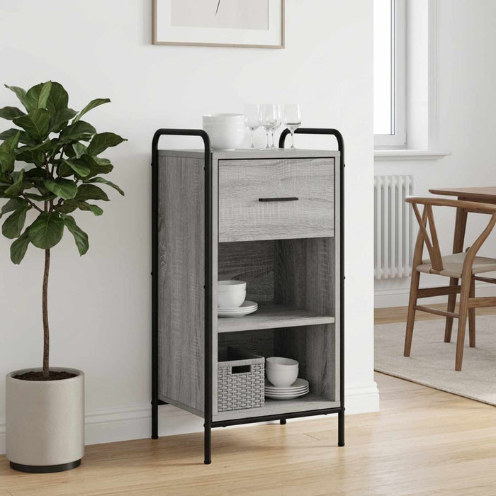 Bufet Sonoma gri 97 x 33 x 81 cm Lemn prelucrat WALTI