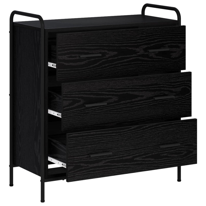 Bufet Stejar Negru 97 x 33 x 81 cm Lemn prelucrat WALTI