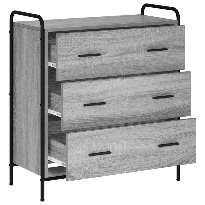 Bufet Sonoma gri 97 x 33 x 81 cm Lemn prelucrat WALTI