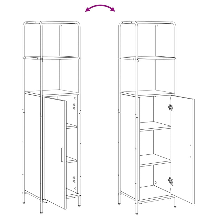 Bufet Stejar Sonoma 40 x 33 x 161 cm Lemn prelucrat WALTI