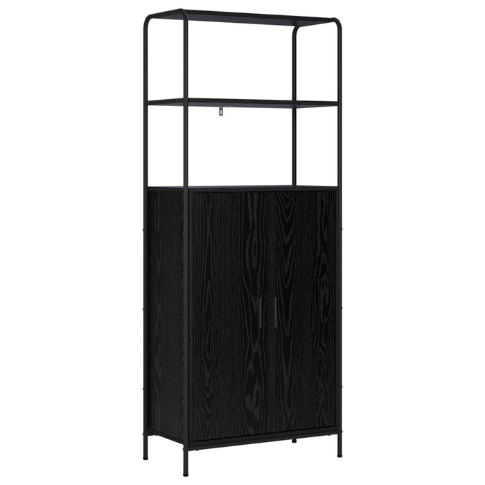 Bufet Stejar Negru 40 x 33 x 161 cm Lemn prelucrat WALTI
