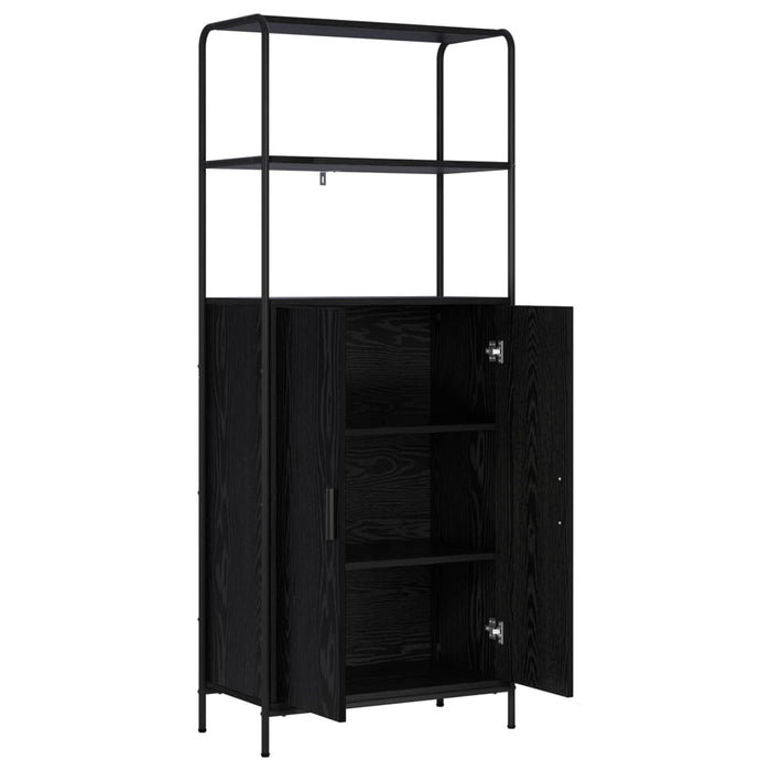Bufet Stejar Negru 40 x 33 x 161 cm Lemn prelucrat WALTI