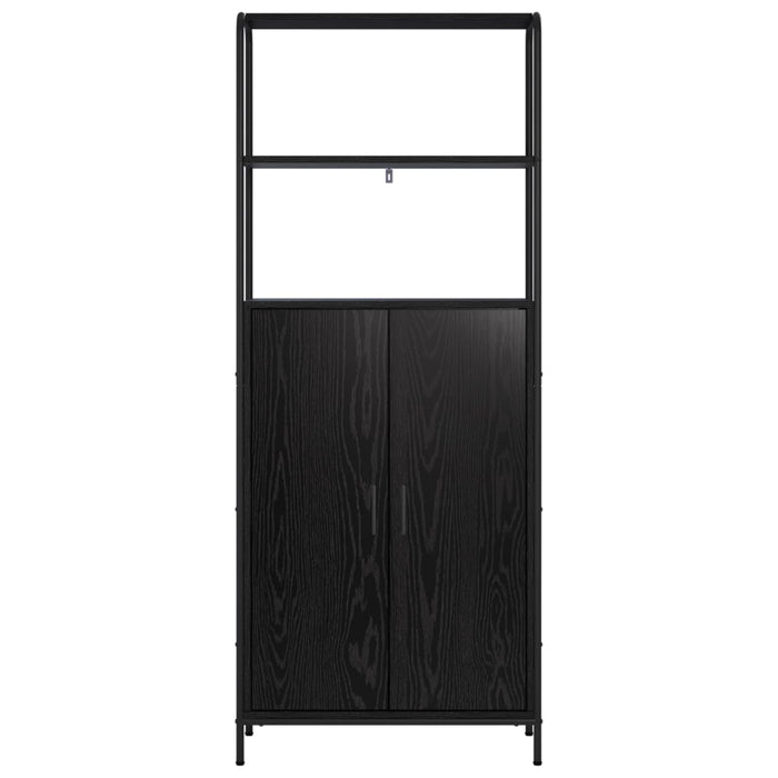 Bufet Stejar Negru 40 x 33 x 161 cm Lemn prelucrat WALTI