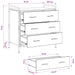 Dulap cu sertare Stejar Sonoma 70 x 39,5 x 71 cm Lemn prelucrat - WALTI WALTI