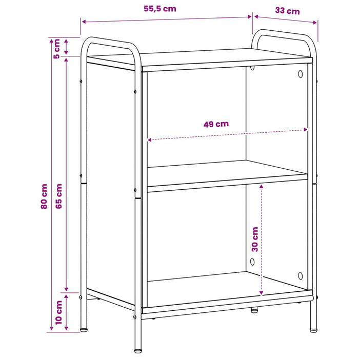 Dulap pentru cărți 55,5 x 33 x 174 cm Lemn prelucrat WALTI