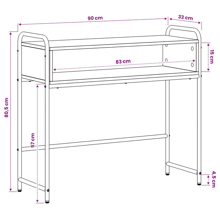 Masă de consolă Lemn vechi 90 x 33 x 80,5 cm Lemn prelucrat - WALTI WALTI