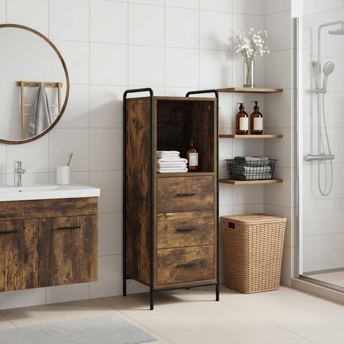 Dulap de Baie Stejar fumuriu 40 x 36 x 109,5 cm Lemn prelucrat WALTI