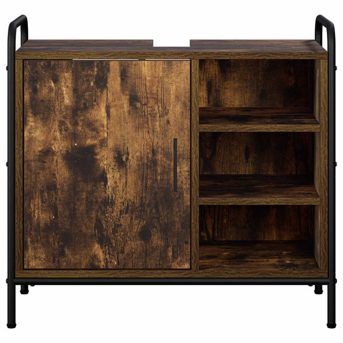 Dulap de Baie Stejar fumuriu 65,5 x 34 x 61 cm Lemn prelucrat WALTI