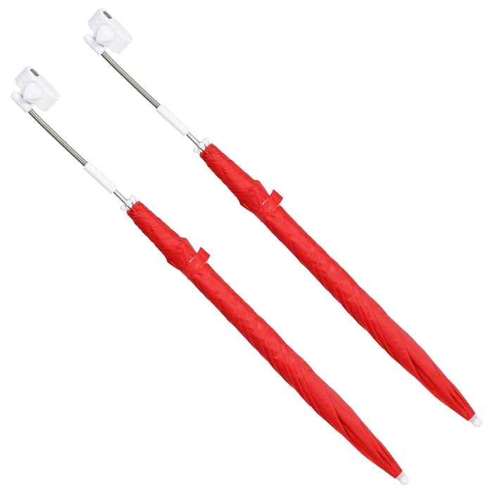 Umbrelă cu clemă 2 pcs Roșu cărămiziu Ø 105 x 86 cm WALTI