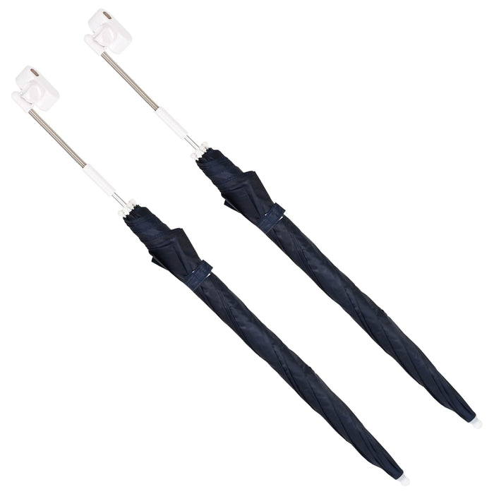 Umbrelă cu clemă 2 pcs Albastru marin Ø 105 x 86 cm WALTI