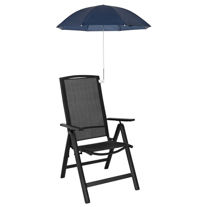 Umbrelă cu clemă 2 pcs Albastru marin Ø 105 x 86 cm WALTI