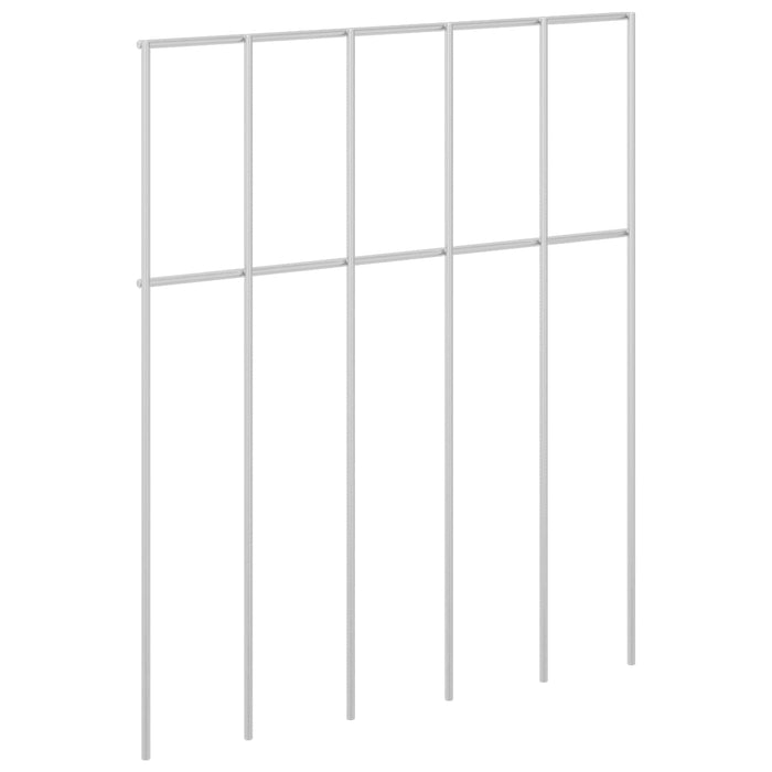 Panou de gard de grădină 24 pcs Oțel Galvanizat Argintiu WALTI