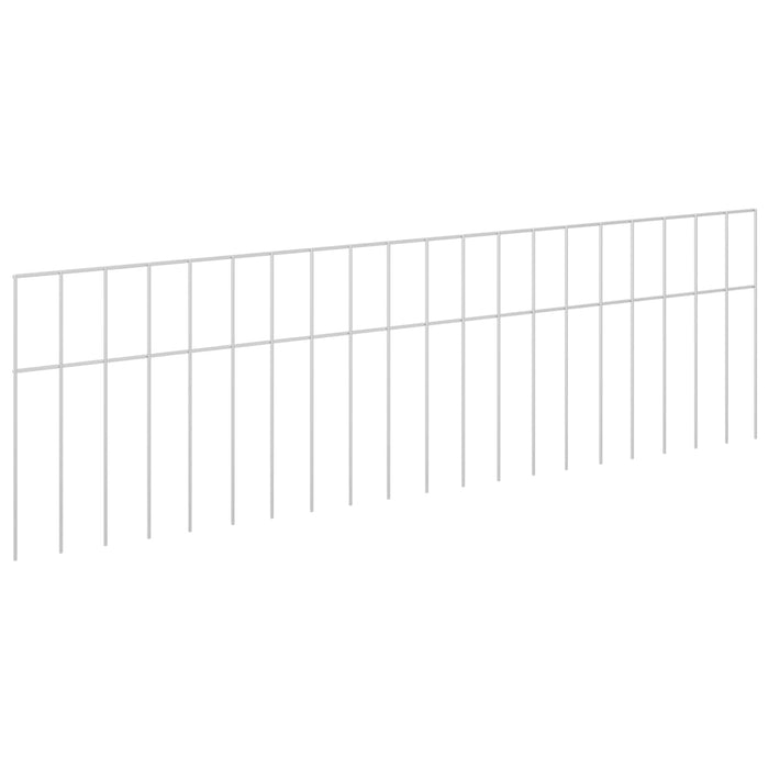 Panou de gard de grădină 12 pcs Oțel Galvanizat Argintiu WALTI
