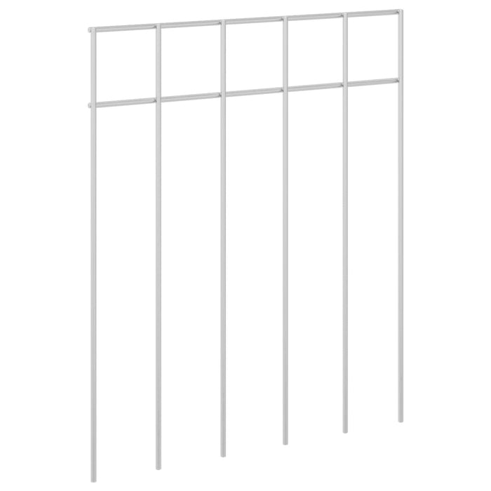 Panou de gard de grădină 24 pcs Oțel Galvanizat Argintiu WALTI