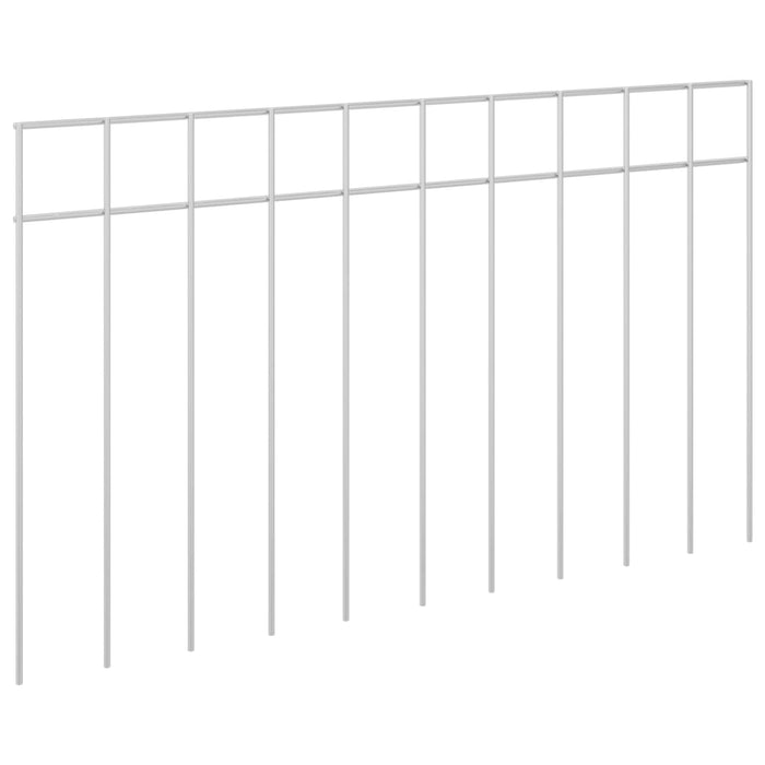 Panou de gard de grădină 48 pcs Oțel Galvanizat Argintiu WALTI