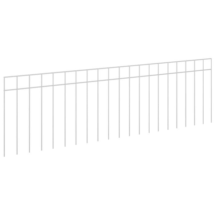 Panou de gard de grădină 12 pcs Oțel Galvanizat Argintiu WALTI