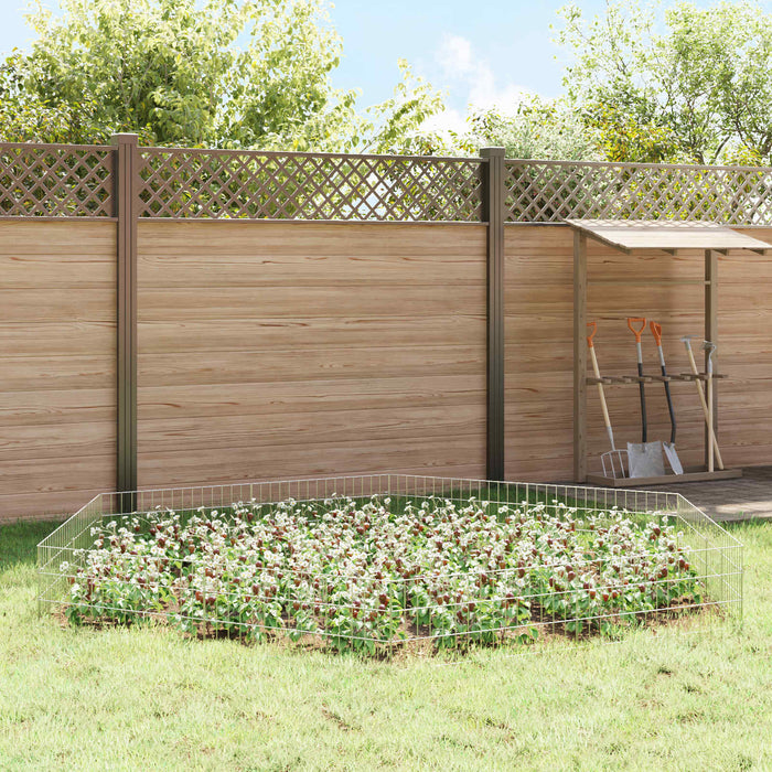 Gard de grădină cu țevi de sprijin 24 pcs 75 x 30 cm Mesh WALTI