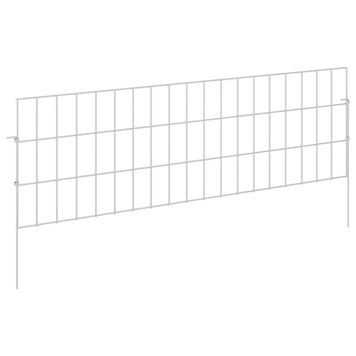 Gard de grădină cu țevi de sprijin 12 pcs 95 x 30 cm Mesh WALTI
