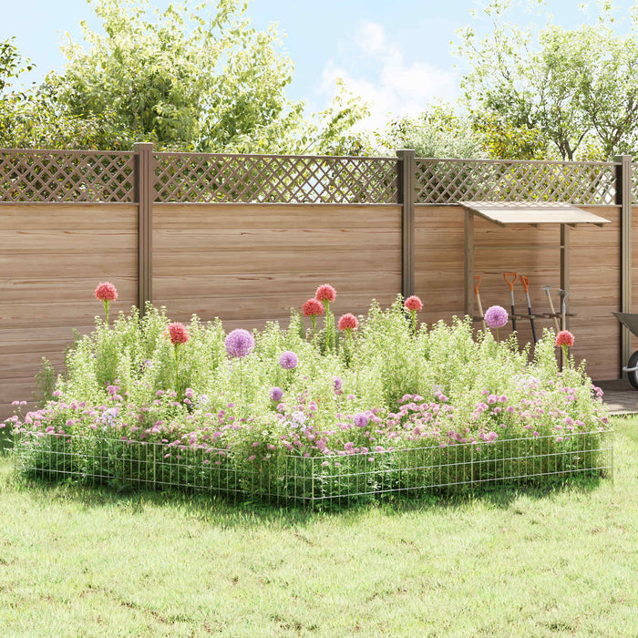Gard de grădină cu țevi de sprijin 24 pcs 95 x 30 cm Mesh WALTI