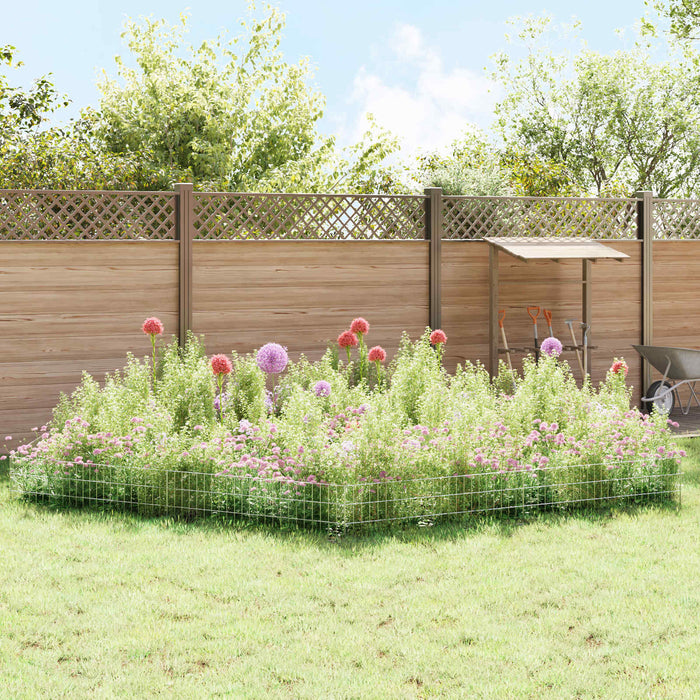 Gard de grădină cu țevi de sprijin 12 pcs 115 x 30 cm Mesh WALTI