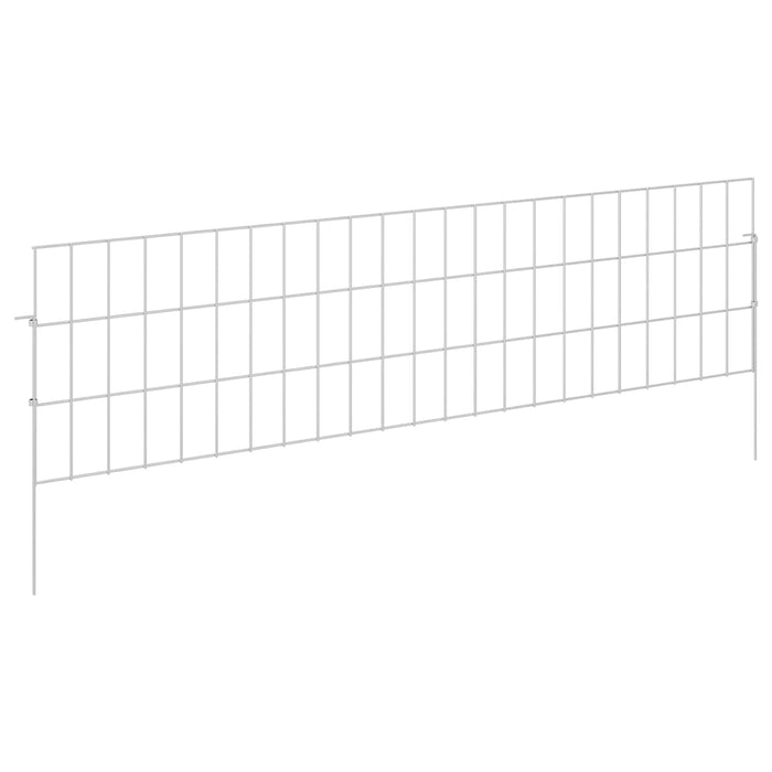 Gard de grădină cu țevi de sprijin 12 pcs 115 x 30 cm Mesh WALTI