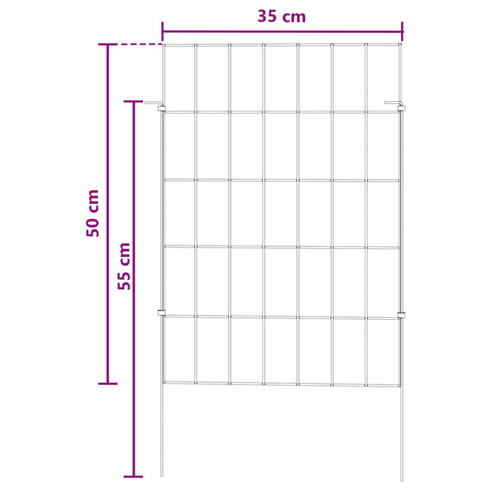 Gard de grădină cu țevi de sprijin 24 pcs 35 x 50 cm Mesh WALTI