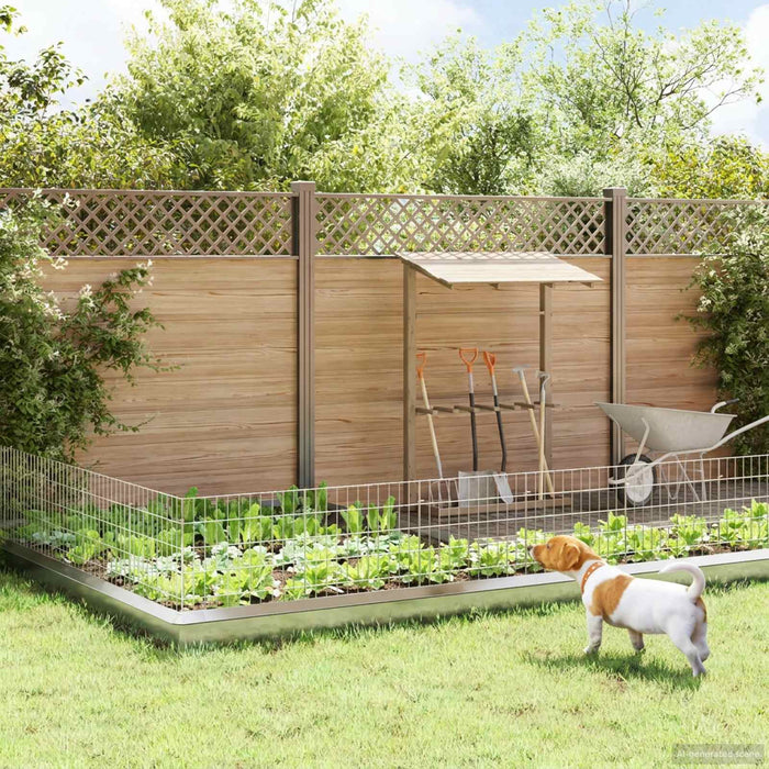 Gard de grădină cu țevi de sprijin 24 pcs 55 x 50 cm Mesh WALTI