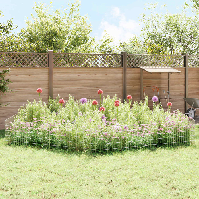 Gard de grădină cu țevi de sprijin 24 pcs 55 x 50 cm Mesh WALTI