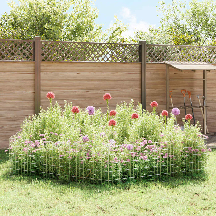 Gard de grădină cu țevi de sprijin 24 pcs 75 x 50 cm Mesh WALTI