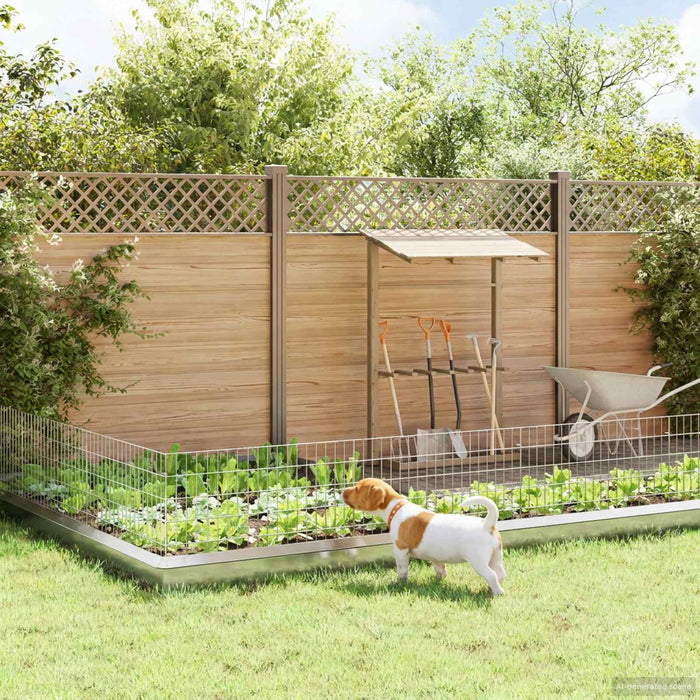 Gard de grădină cu țevi de sprijin 12 pcs 95 x 50 cm Mesh WALTI