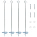 Ancoră de Pământ 4 pcs Argintiu Ø10 x 60 cm Metal Galvanizat - WALTI WALTI