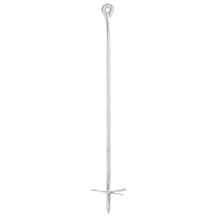 Ancoră de Pământ 4 pcs Argintiu Ø10 x 60 cm Metal Galvanizat - WALTI WALTI