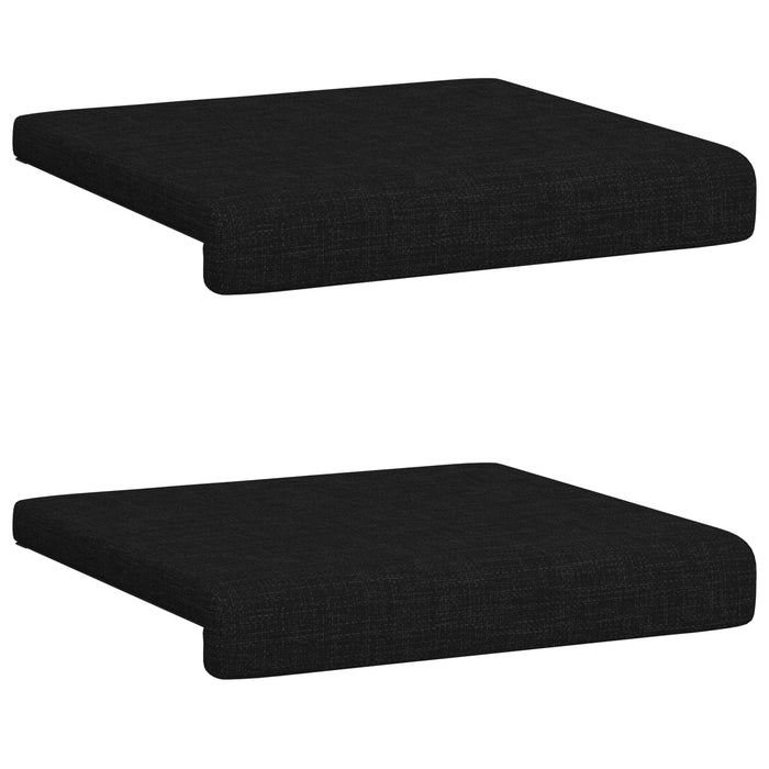 Perna pentru bancă 2 buc. Țesătură Negru Adâncime 35 cm WALTI