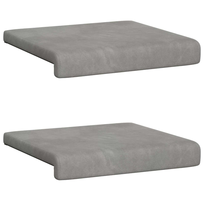 Perna pentru bancă 2 buc. Catifea Gri deschis Adâncime 35 cm WALTI