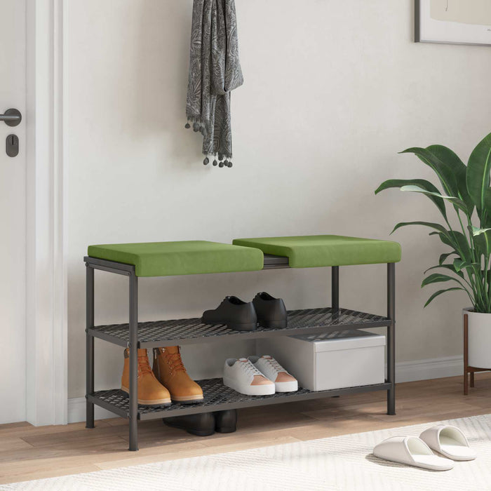Perna pentru bancă 2 buc. Catifea Verde deschis Adâncime 35 cm WALTI