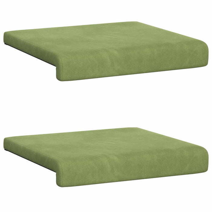 Perna pentru bancă 2 buc. Catifea Verde deschis Adâncime 35 cm WALTI