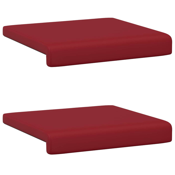 Perna pentru bancă 2 pcs Piele artificială Roșu Vin WALTI