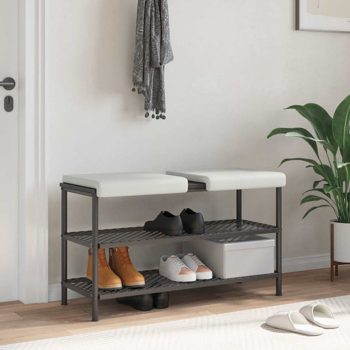 Perna pentru bancă 2 buc. Piele artificială Alb Adâncime 35 cm WALTI